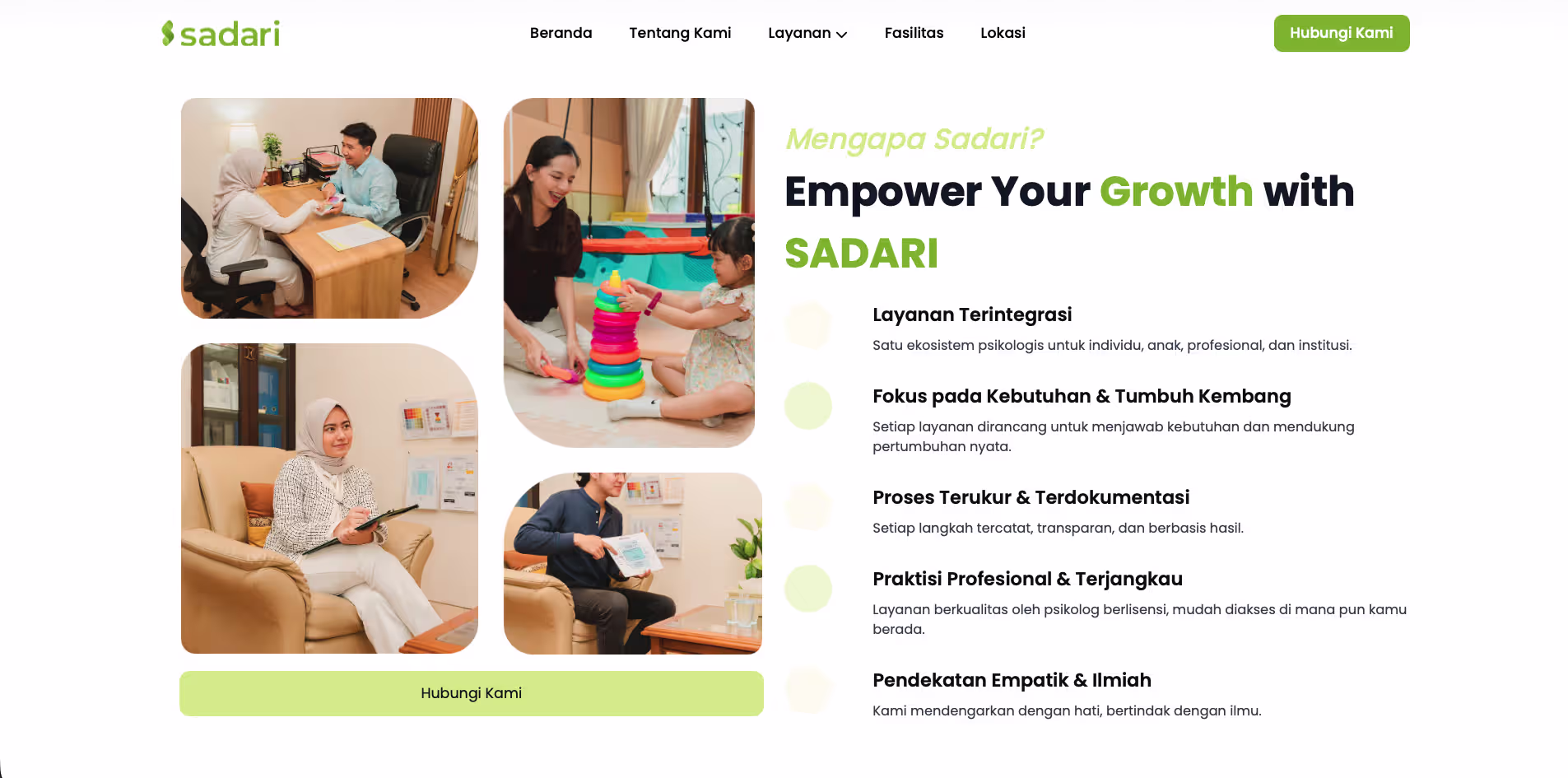 Redesign SADARI Website screenshot 2